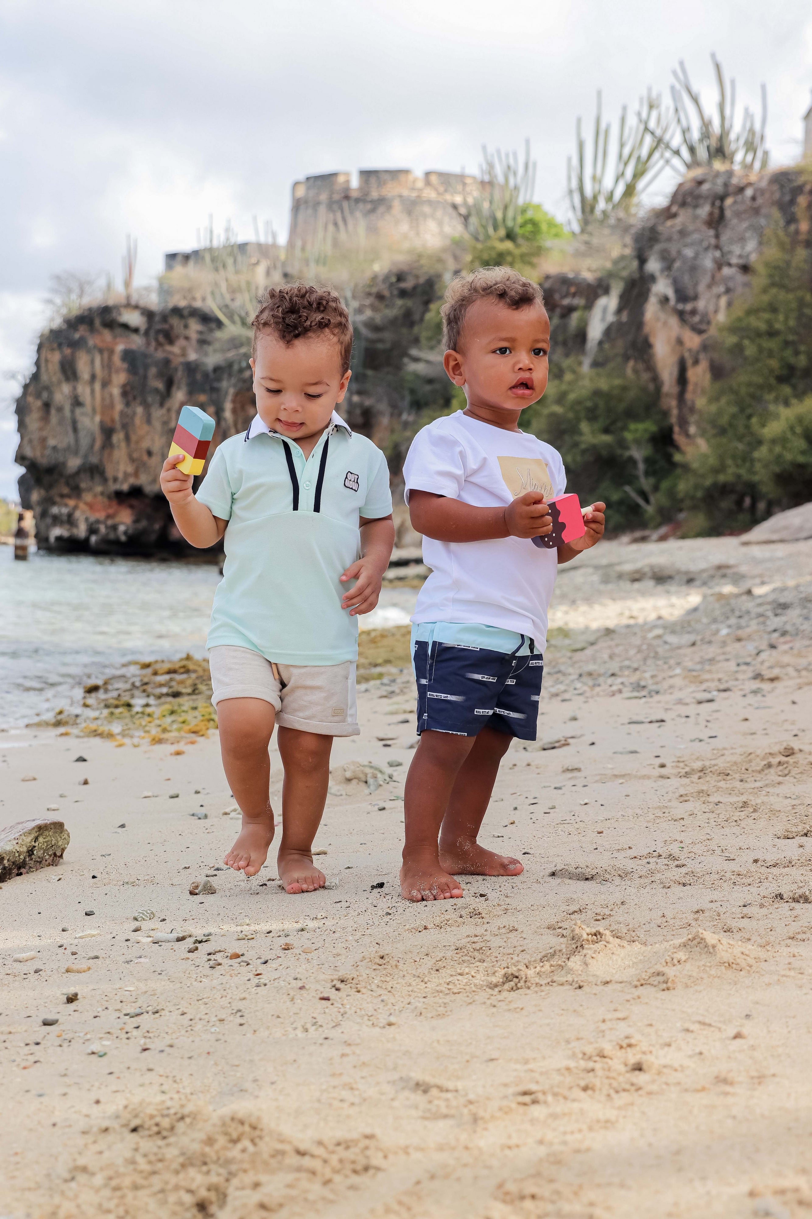 Polo met korte mouwen | Aqua blauw