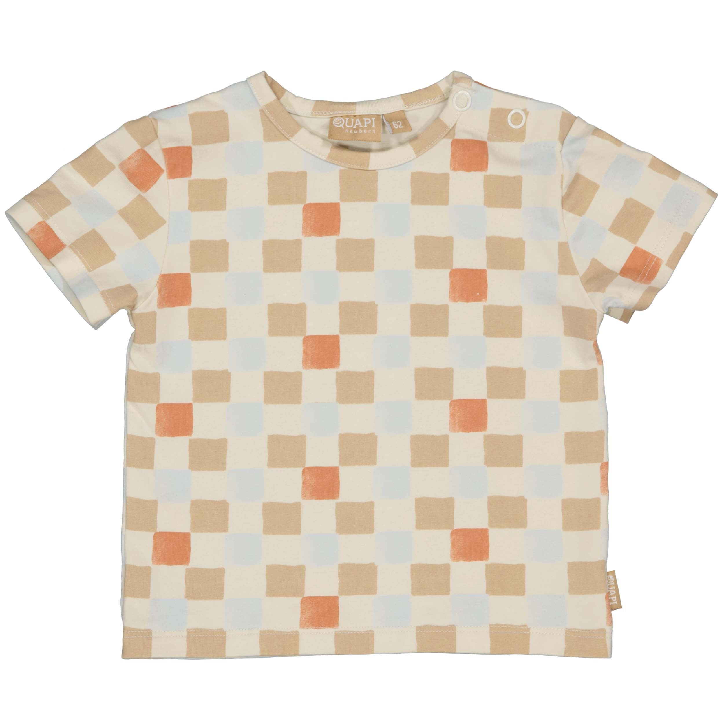 Shirt Beige geblokt | AOP Sand Graphic