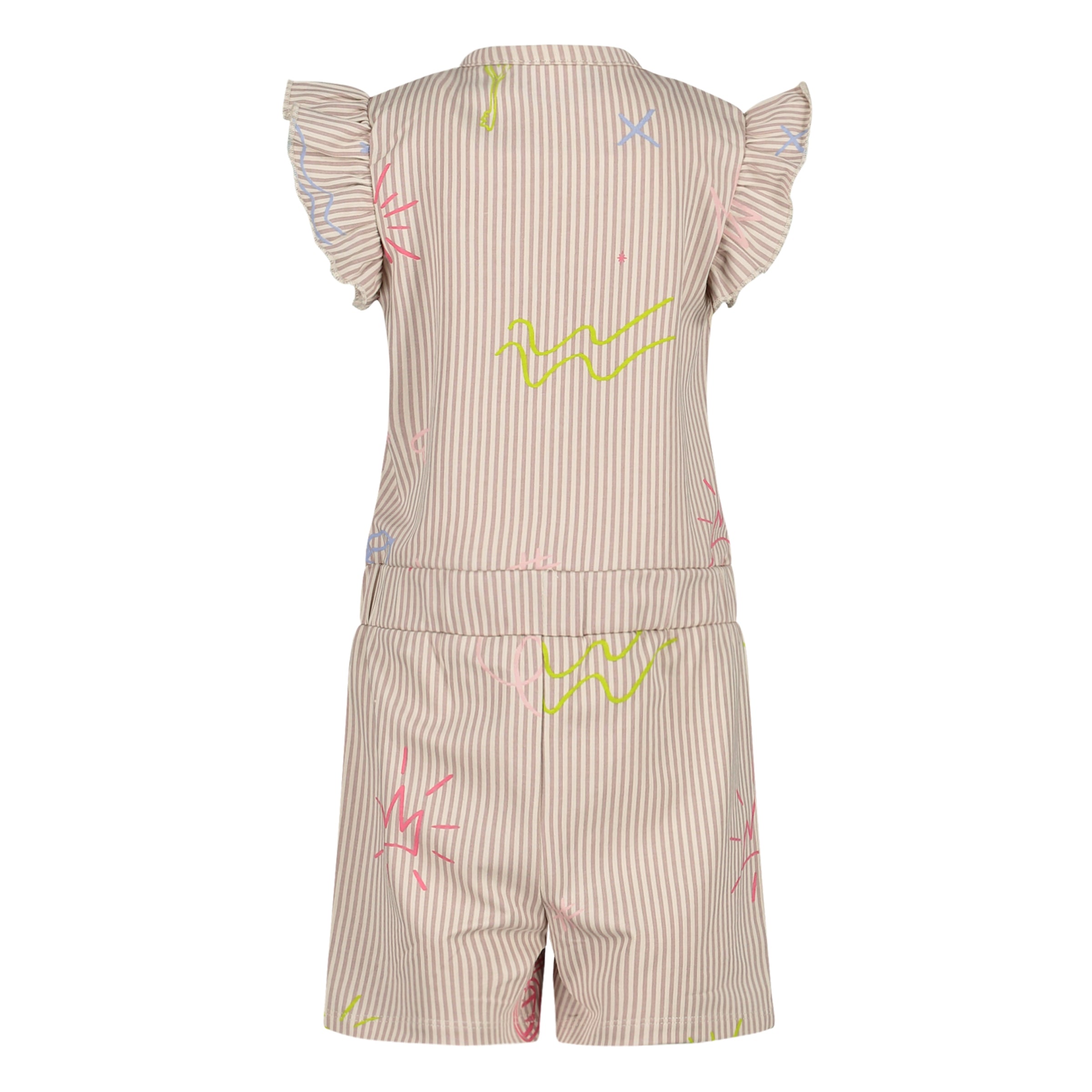 Broek Beige | AOP Multi Sketch