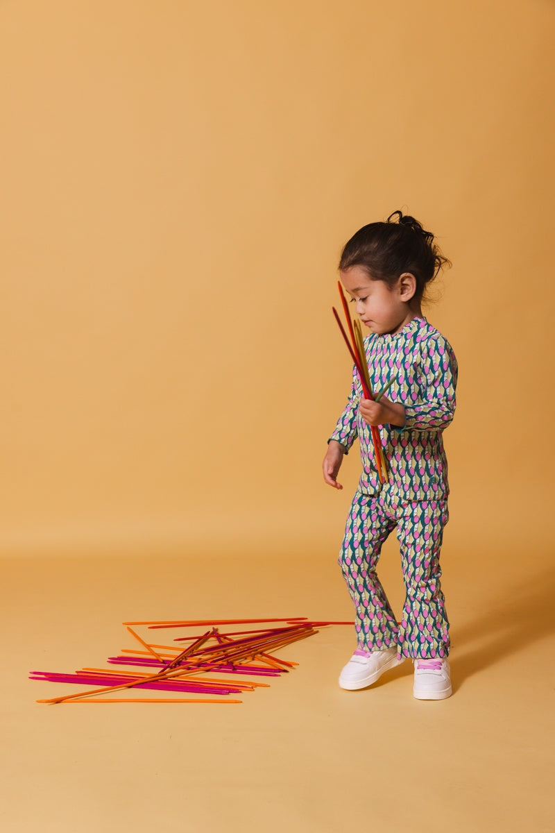 OVERHEMDEN | AOP Blauwe Grafische afbeelding