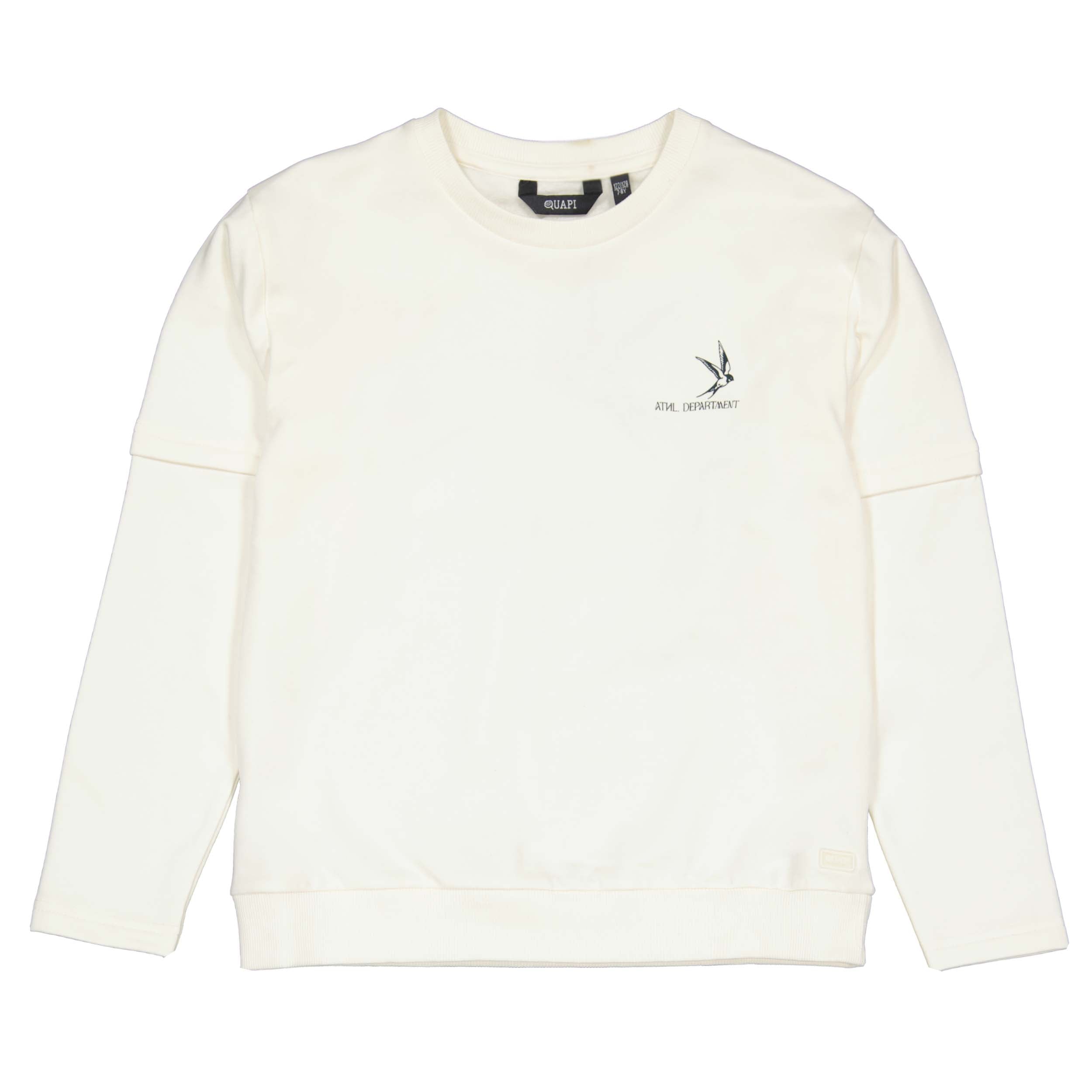 Sweater Oversized ivoorwit met print | Ivory White