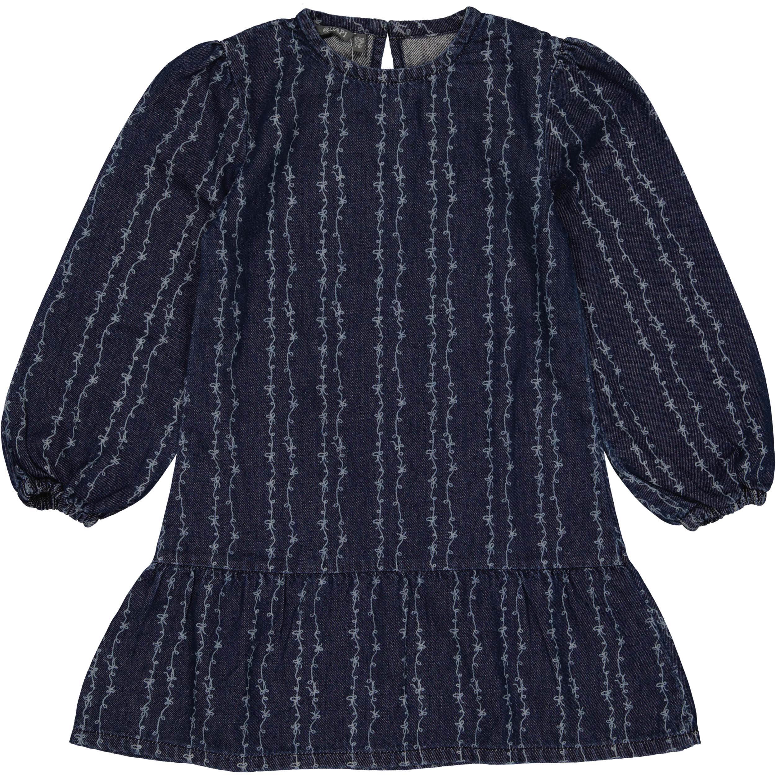 Jurk denim | AOP White Sketch