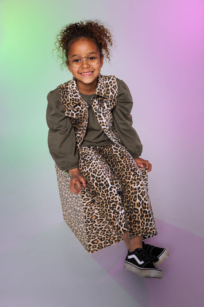 Broek tijgerprint | AOP Brown Animal Jeans