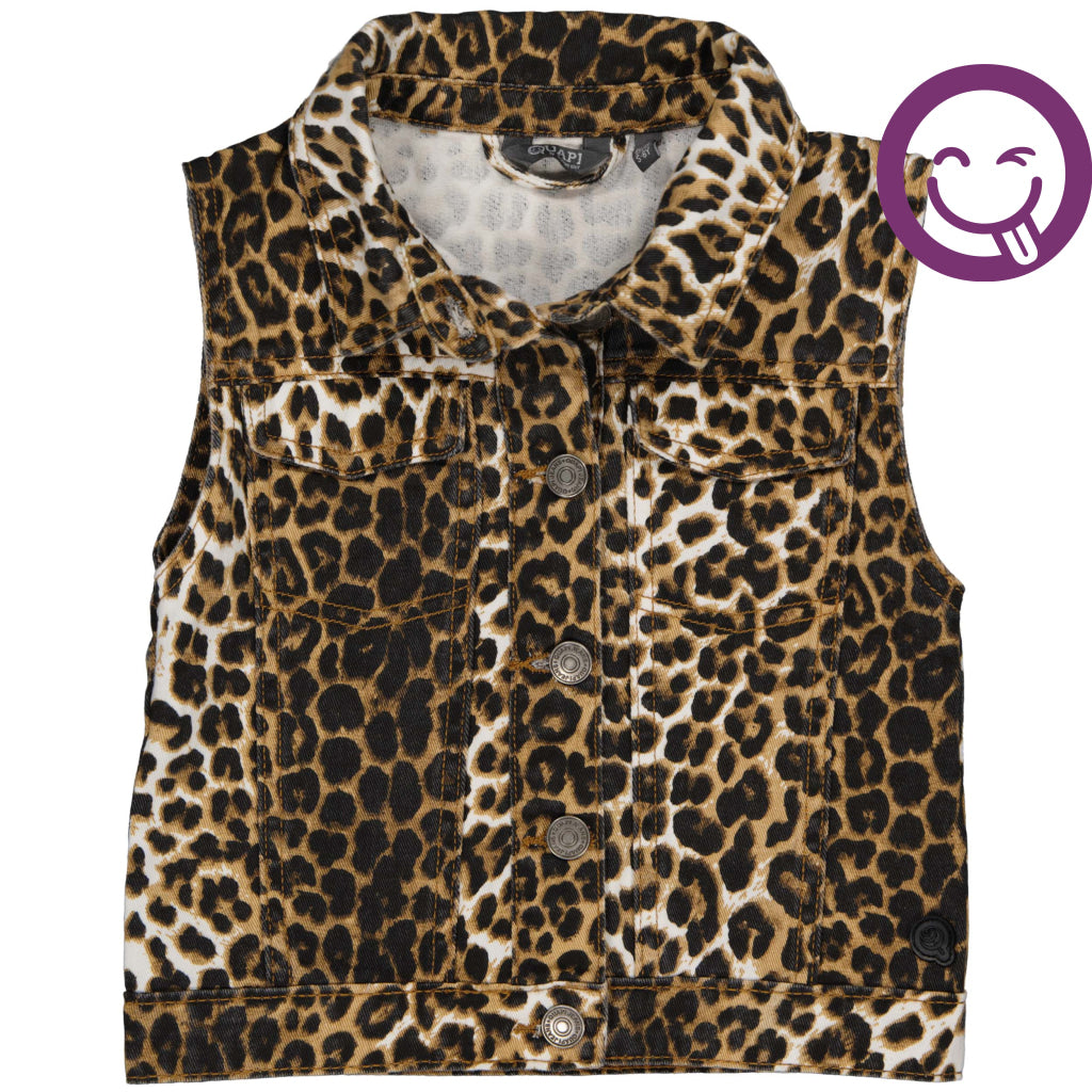 Gilet & bodywarmer zwart | AOP Brown Animal AOP Brown Animal / 80 Jacket