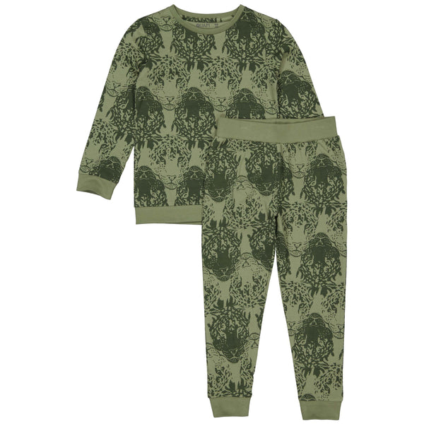 NIGHTWEAR | AOP Green Animal