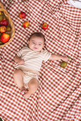 Broek Beige gestreept | AOP Sand Stripe