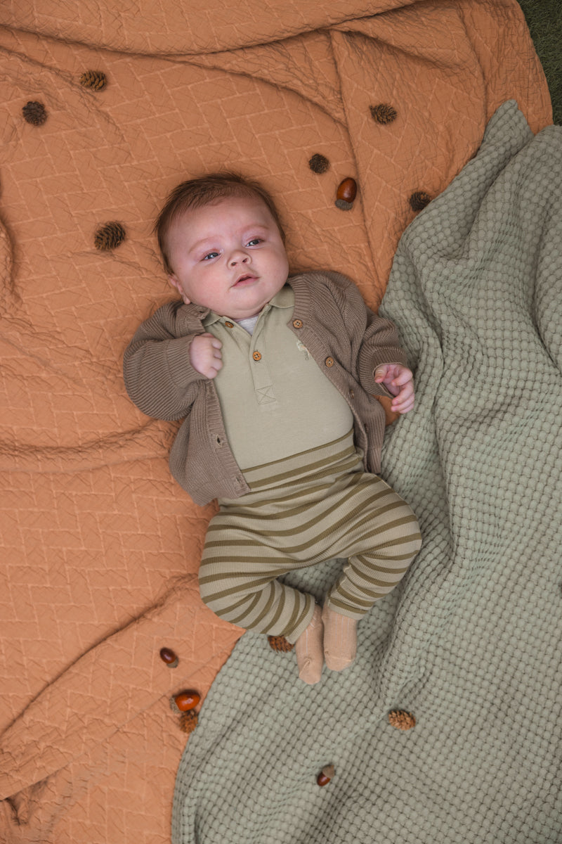 Broek donker groen gestreept | AOP Dark Green Stripe