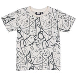 Shirt Wit met print | AOP White Sketch