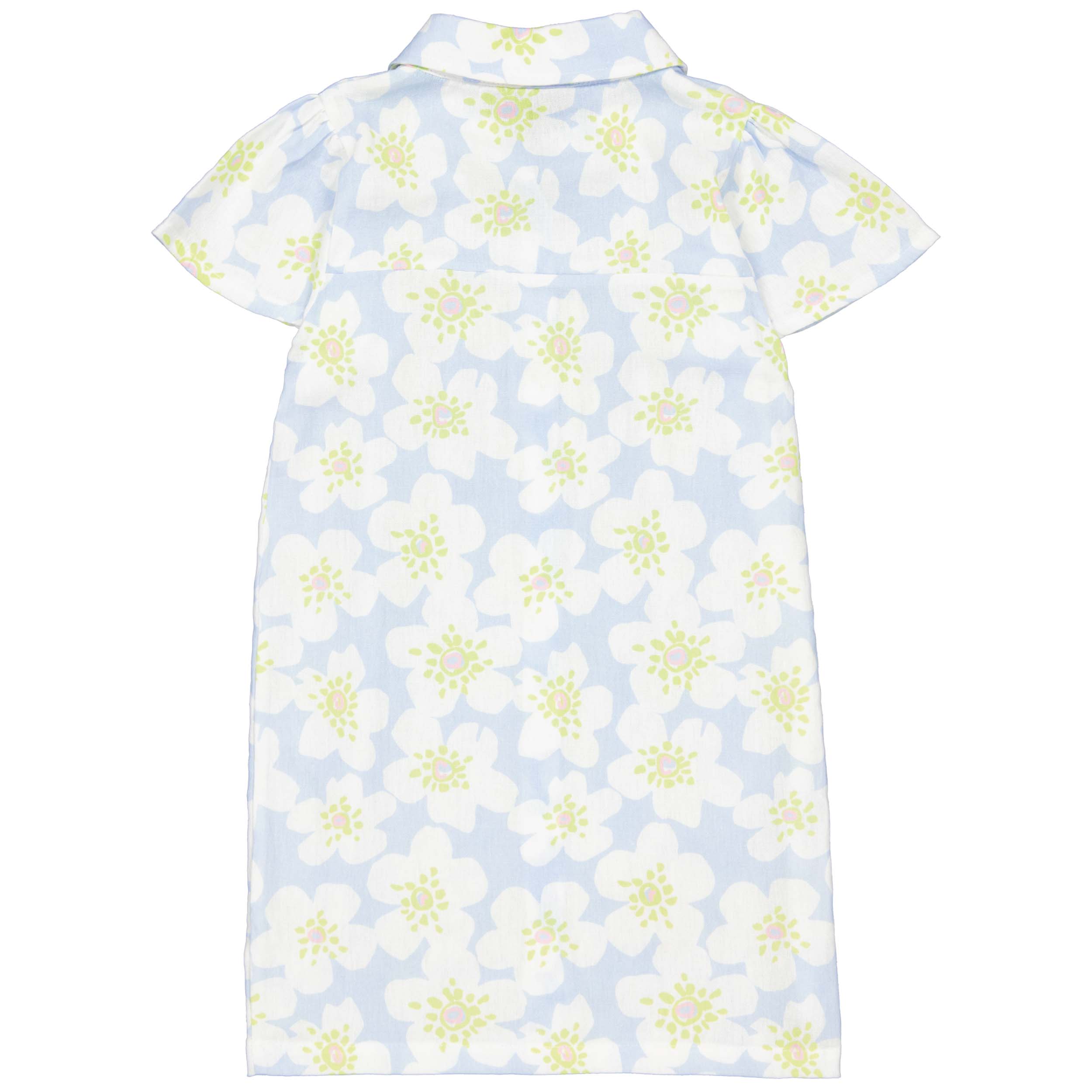 Jurk Blauw | AOP Blue Flower