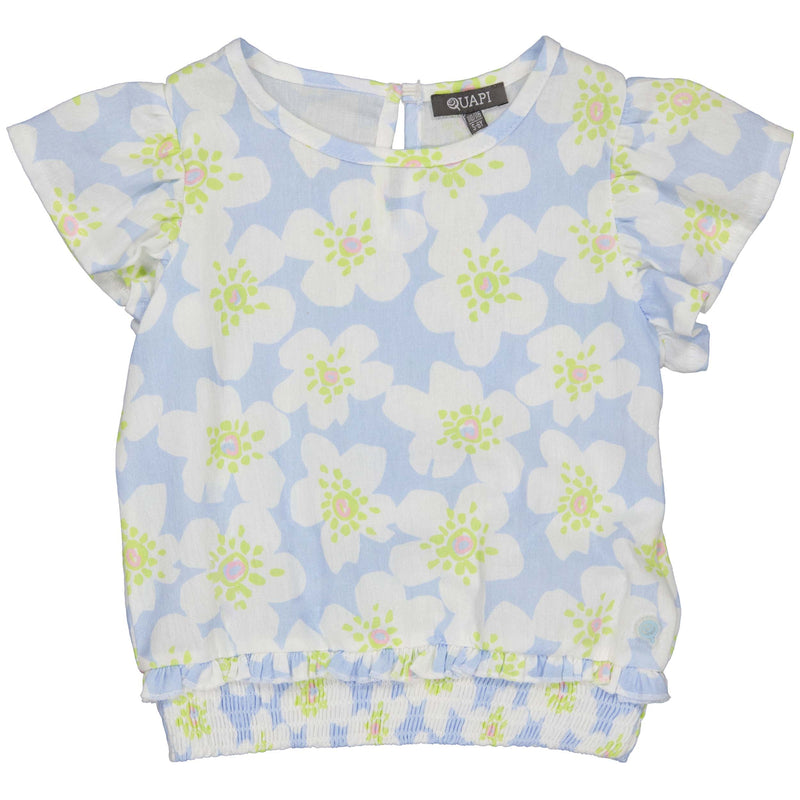 Shirt Blauw | AOP Blue Flower