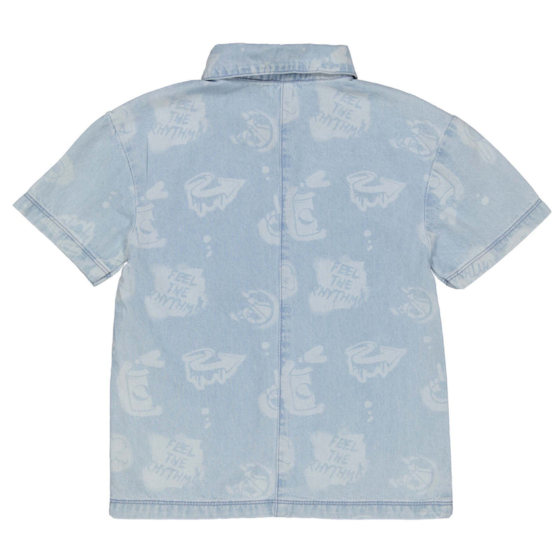 Shirt Blauw | AOP Blue Graphic