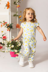 Broek Blauw | AOP Blue Flower