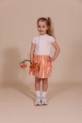 SKIRT | AOP Orange Graphic