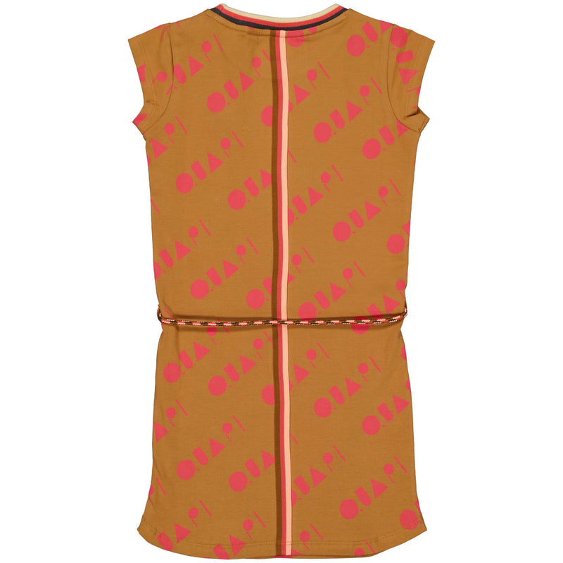 DRESS | AOP Brown Text