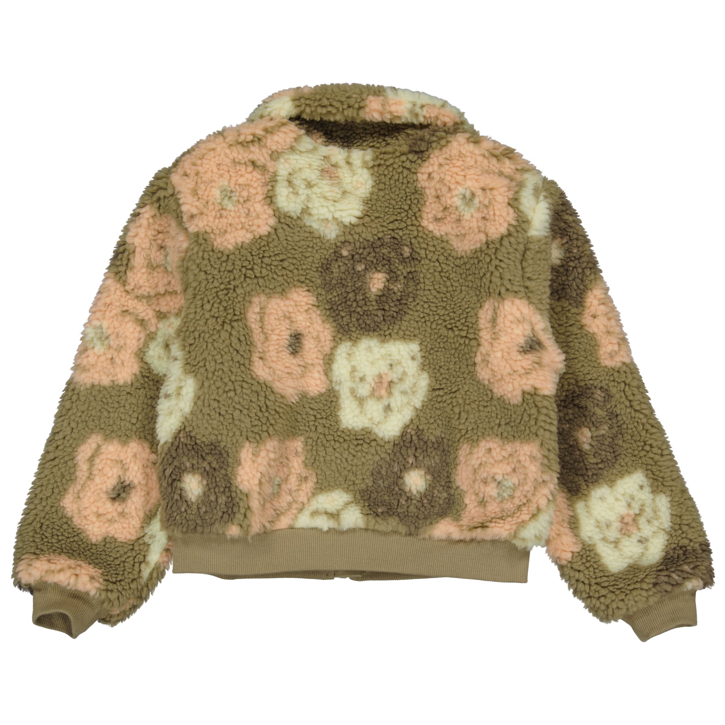 Jas met bloemen | AOP Green Flower