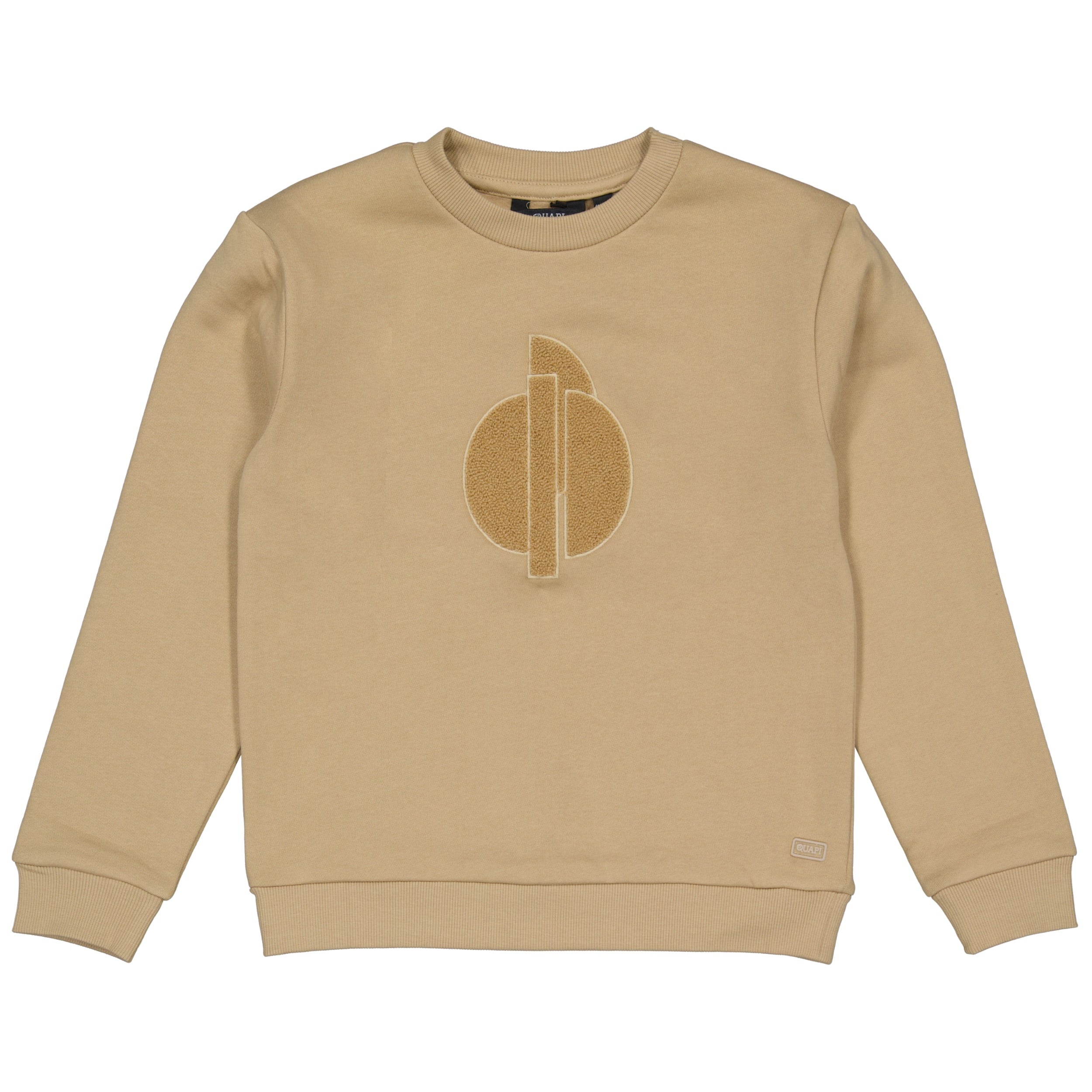 Sweater zandkleurig met print | Sand