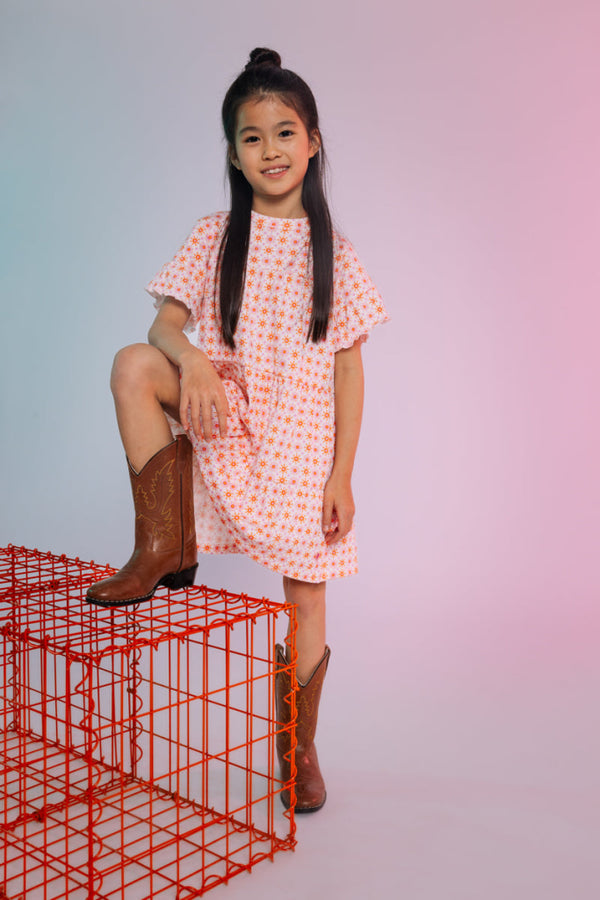 Jurk Oranje | AOP Orange Graphic Dress