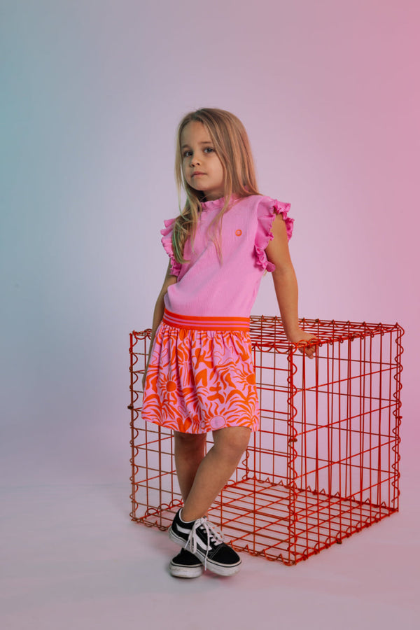 Jurk Roze | AOP Pink Blush Flower Dress